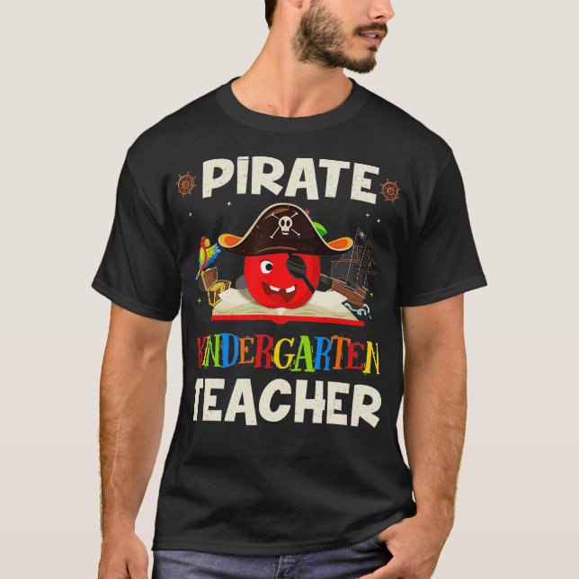 T-shirt Pirate Enseignant De Maternelle Pour Halloween Tee (Devant)