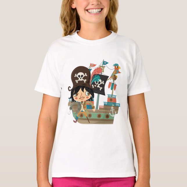 T-shirt Pirate et bateau de pirate (Devant)
