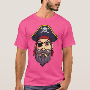 T-shirt Pirate Eye Patch Epée Sea Sailor Crew Ship Treasu