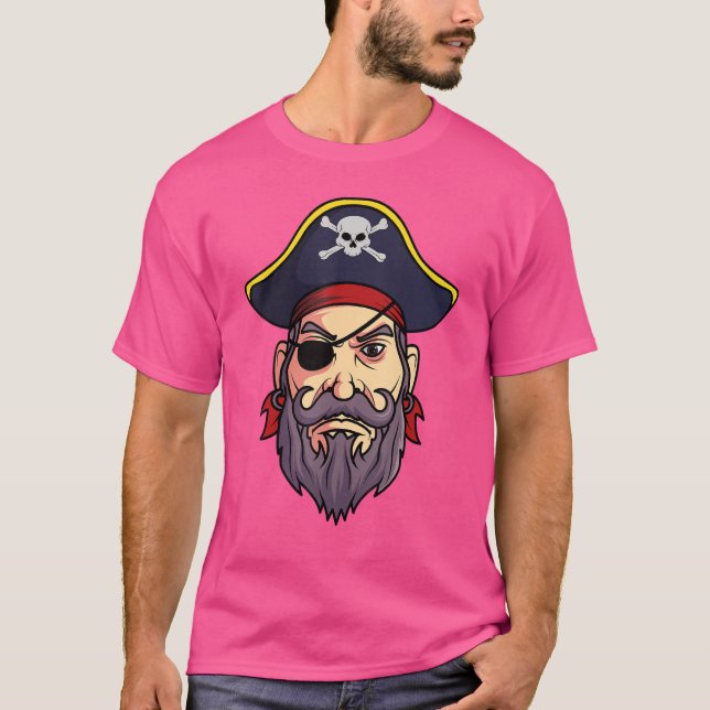 T-shirt Pirate Eye Patch Epée Sea Sailor Crew Ship Treasu (Devant)