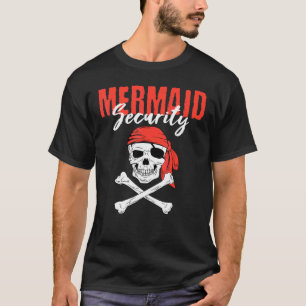 T-shirt Pirate Eyepatch Crâne Mermaid Marine Navire Trea