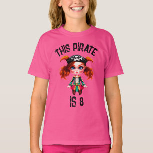 T-shirt Pirate filles thème fête d'anniversaire do-it-your
