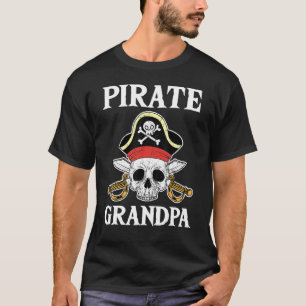 T-shirt Pirate Grand-père Crâne épée Sea Sailor Crew Navir