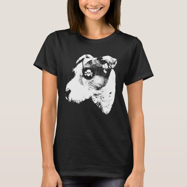 T-shirt Pirate JACK RUSSELL TERRIER Chemise avec patchs oe (Devant)