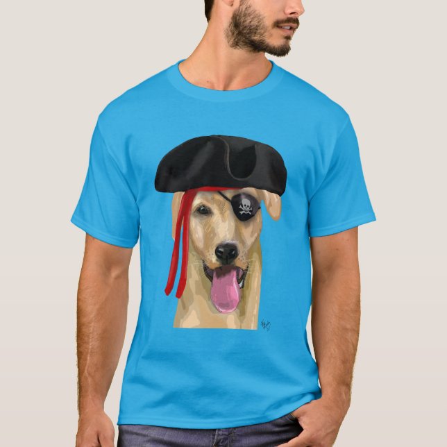 T-shirt Pirate jaune du Labrador 2 (Devant)