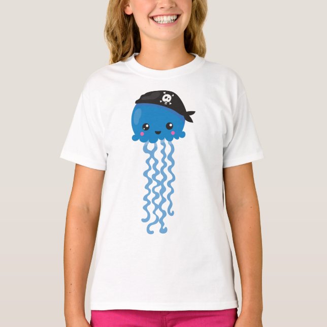 T-shirt Pirate Jellyfish, Mignonne méduse, Petite méduse (Devant)
