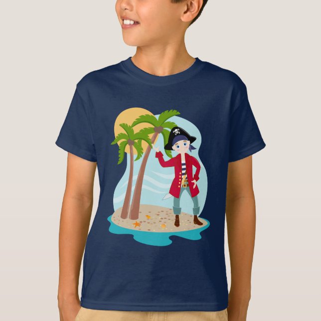T-shirt Pirate kid birthday (Devant)