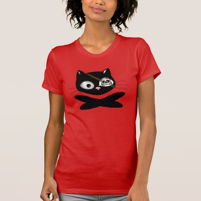 T-shirt Pirate Kitty avec nez rose (Devant)