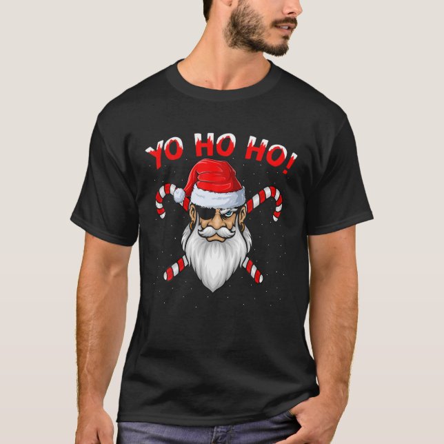 T-shirt Pirate Lover Xmas Correspondant Père Noël Yo Ho Pi (Devant)