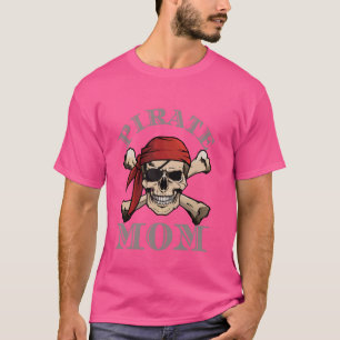 T-shirt Pirate Maman Drapeau Crâne Crossbones Drôle Mère M