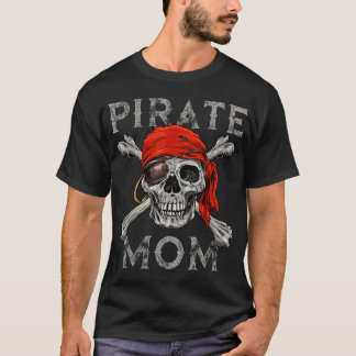 T-shirt Pirate Maman Jolly roger Crossbones Halloween Crân
