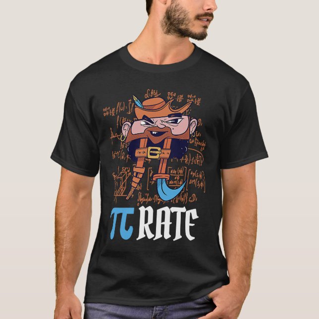 T-shirt Pirate Math Pi note Symbole Pi Jour Enseignant 3 1 (Devant)