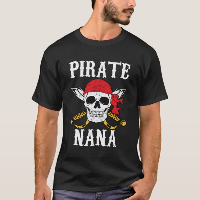 T-shirt Pirate Nana Grand-mère Famille Halloween (Devant)