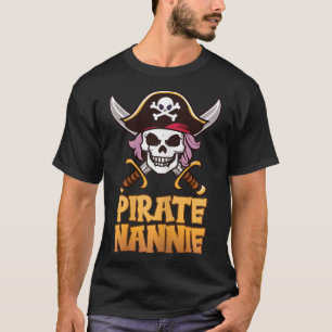 T-shirt Pirate Nannie Funny Capitaine Grandma Coût d'Hallo