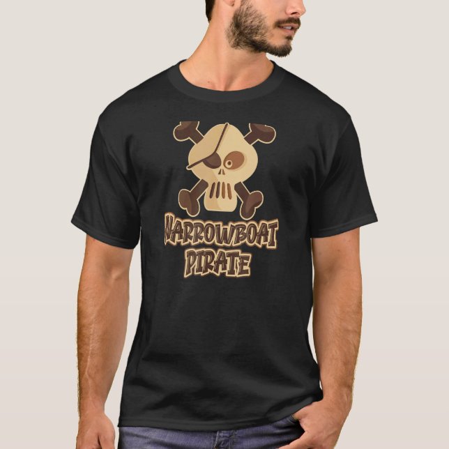 T-shirt Pirate Narrowboat Graphique (Devant)