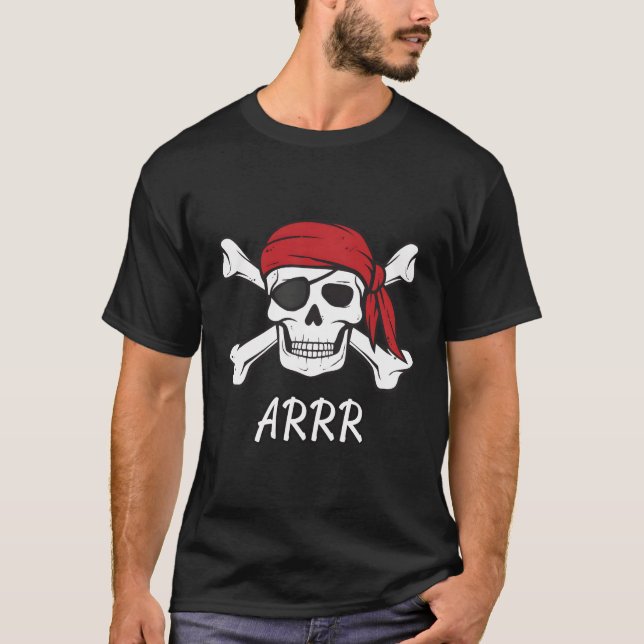 T-shirt Pirate Ou Traverse Et Crâne (Devant)