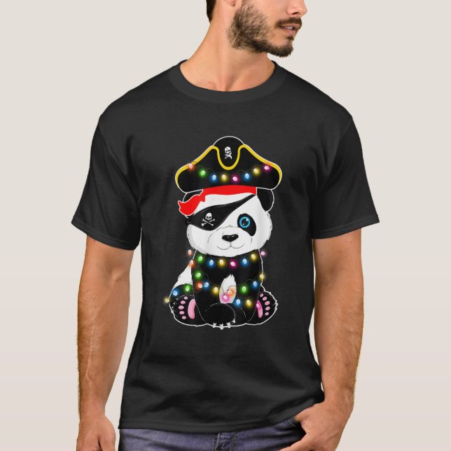 T-shirt Pirate Panda éclaire le pyjama pour N (Devant)