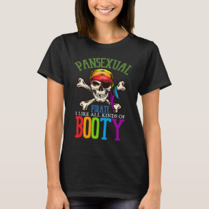 T-shirt Pirate pansexuel aimant toutes sortes de butin Gay