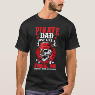 T-shirt Pirate Papa Jolly roger Freebooter Fête des pères 