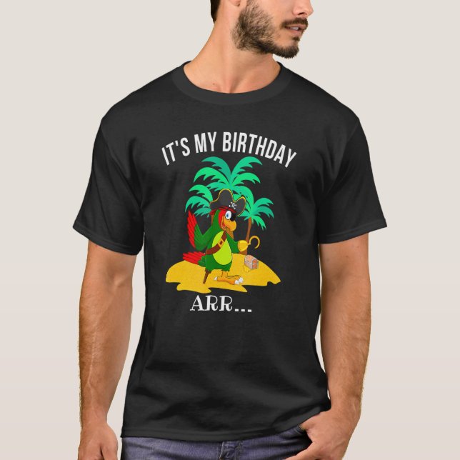 T-shirt Pirate Parrot C'Est Mon Anniversaire (Devant)