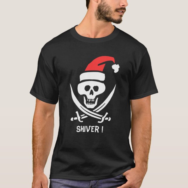 T-shirt Pirate Père Noël modifier le texte (Devant)