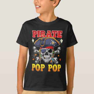 T-shirt Pirate Pop-pop Skull Crossbones Halloween Costume