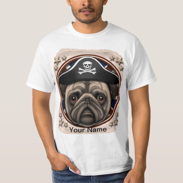 T-shirt Pirate Pug (Devant)