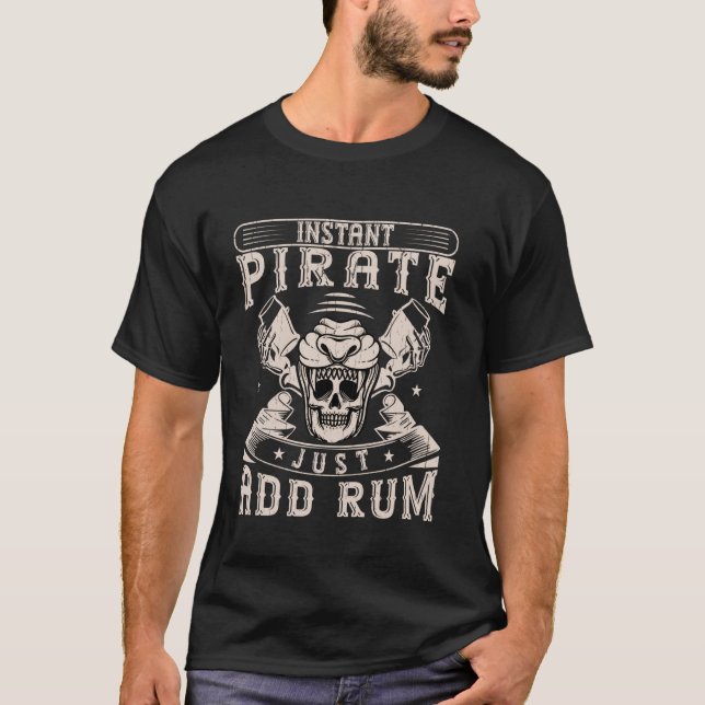 T-shirt Pirate Rum Lover's Instant Pirate (Devant)