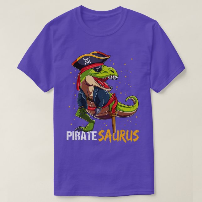 T-shirt Pirate Saurus Dinosaur T Rex Halloween Pour Les Ga (Design devant)