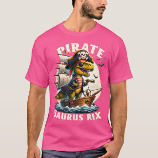 T-shirt Pirate Saurus Rex Halloween T Rex Dinosaure Caribé