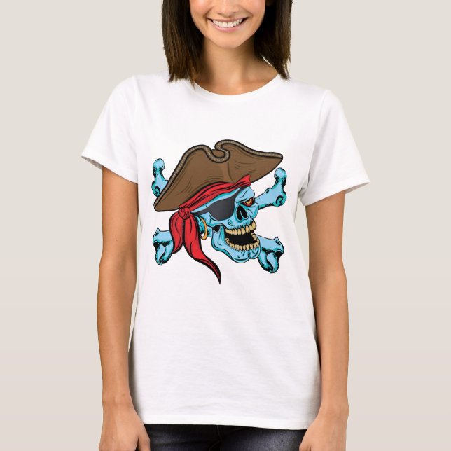 T-shirt Pirate Skull & Crossbones-01 (Devant)