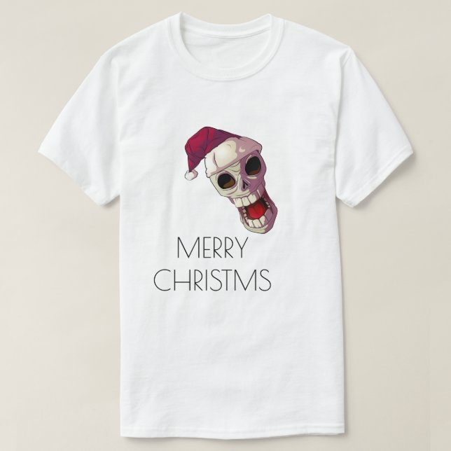 T-shirt Pirate Skull, Joyeux Noël (Design devant)
