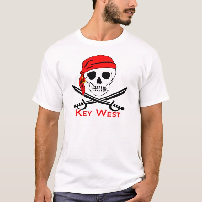 T-shirt Pirate Skull Key West (Devant)