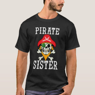 T-shirt Pirate Soeur Crossbones Crâne Halloween Family Co