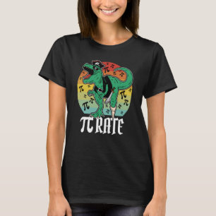 T-shirt Pirate Trex Dinosaur Math Pi rate Pi Jour Enseigna