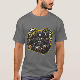 T-shirt Pirate with your sword and a parrot on your back