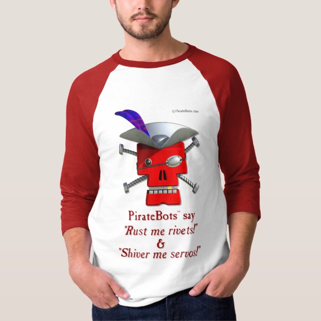 T-shirt PirateBots -- conception unique de chemise de (Devant)