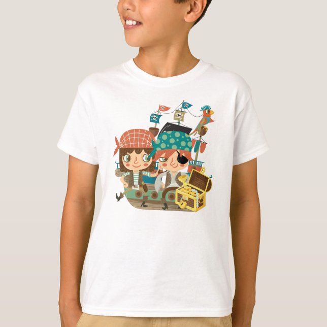 T-shirt Pirates avec le trésor (Devant)