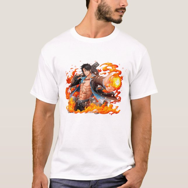 T-shirt Pirates Casquettes de paille - Homme avec pistolet (Devant)