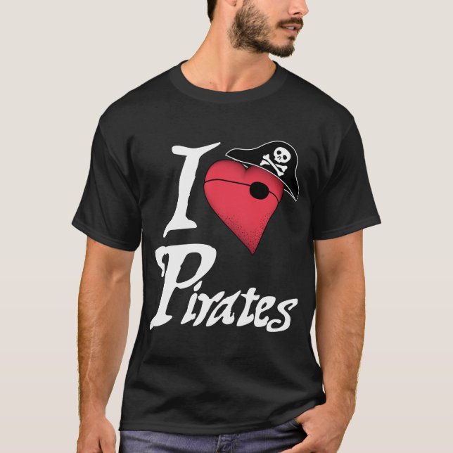 T-shirt Pirates de coeur - obscurité (Devant)