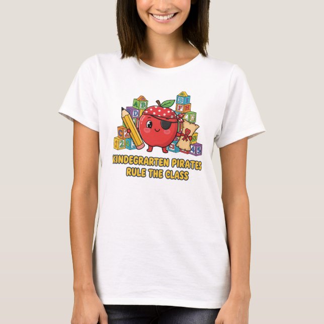 T-shirt Pirates de la maternelle Professeur drôle d'école  (Devant)