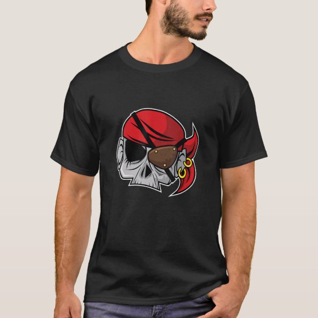 T-shirt Pirates des Caraïbes cool - Graphisme crânien (Devant)