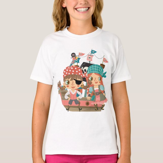 T-shirt Pirates Girly (Devant)