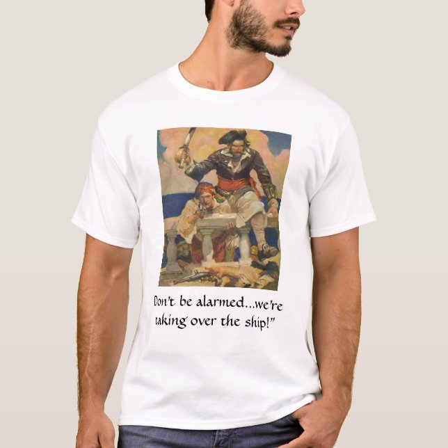 T-shirt Pirates succédant le bateau (Devant)
