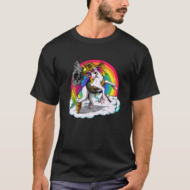 T-shirt Piratimaïs | Rainbow Unicorn Pirate (Devant)
