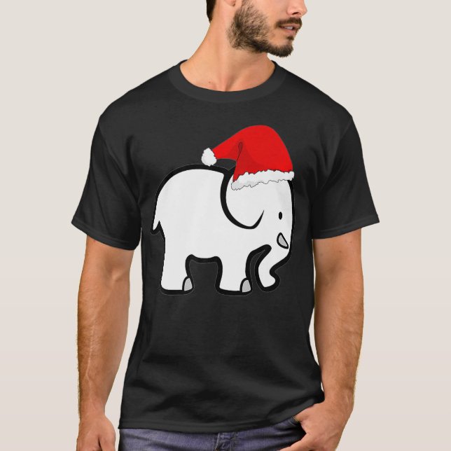 T-shirt Pire cadeau d'éléphant blanc Noël 2018 Article Fun (Devant)