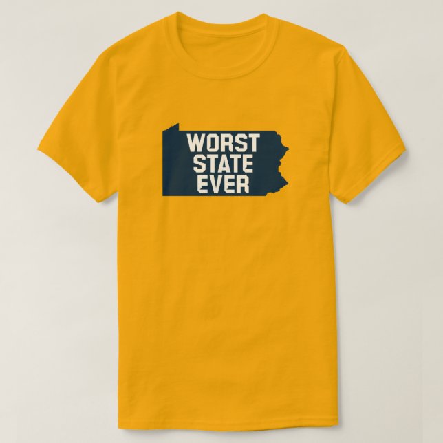 T-shirt Pire Etat jamais (Penn) (Design devant)