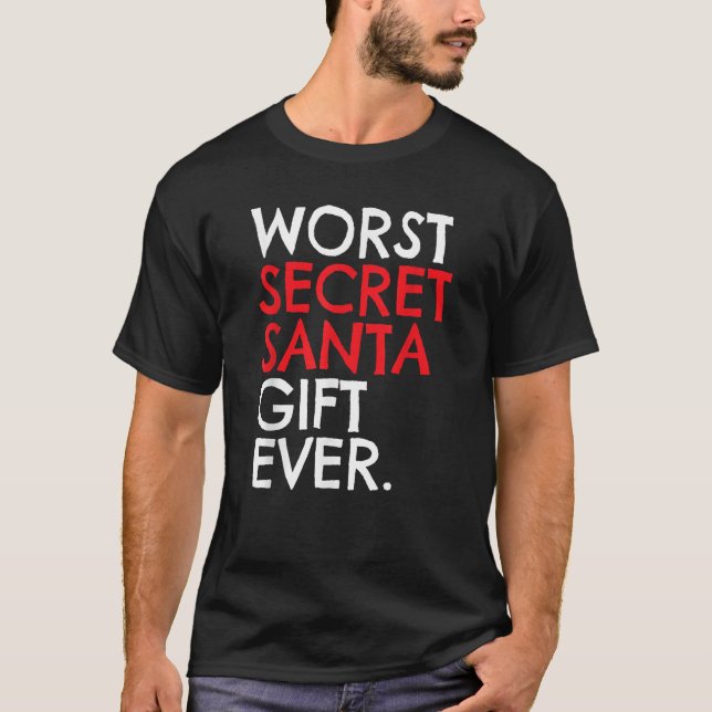 T-shirt Pire Secret Père Noël Cadeau de Noël Chemise de No (Devant)