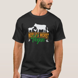 T-shirt Pire végétalien du monde