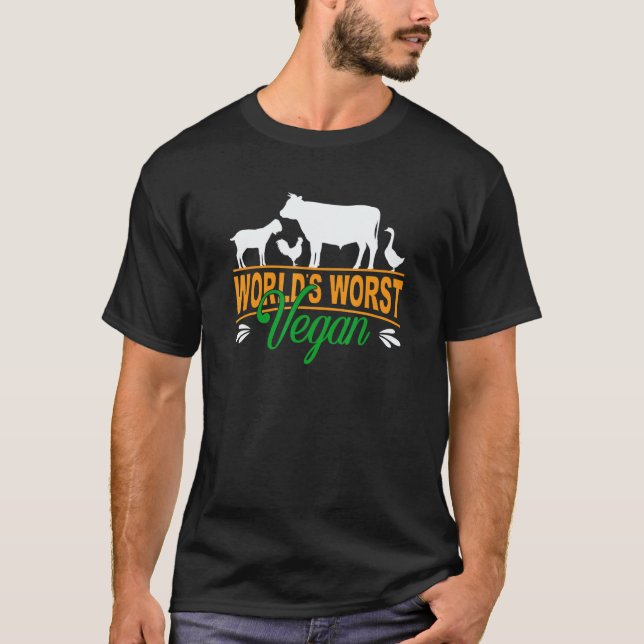T-shirt Pire végétalien du monde (Devant)